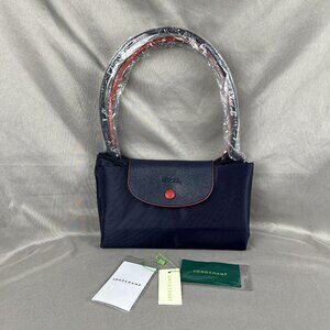NWT Longchamp Le Pliage Original Large Shoulder Nylon Bag Tote Navy
